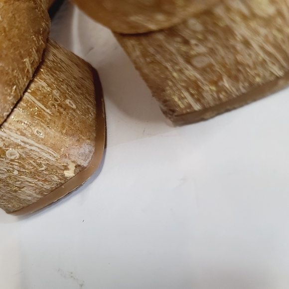 Vintage Timothy Hitsman Gold Mesh Block Heel Pumps size 10 - Picture 13 of 15